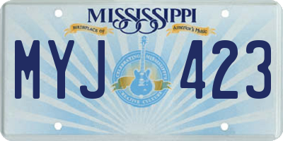 MS license plate MYJ423