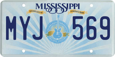 MS license plate MYJ569