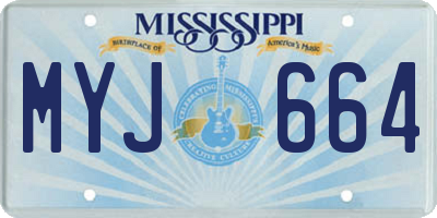 MS license plate MYJ664