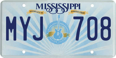 MS license plate MYJ708
