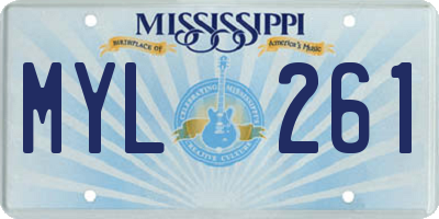 MS license plate MYL261