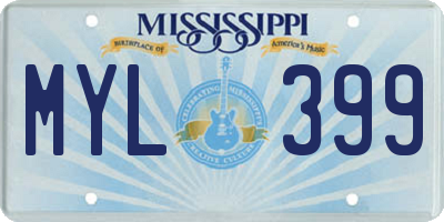 MS license plate MYL399