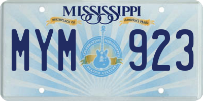 MS license plate MYM923