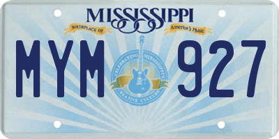 MS license plate MYM927