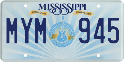 MS license plate MYM945