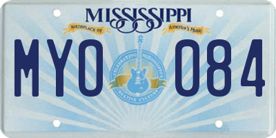 MS license plate MYO084