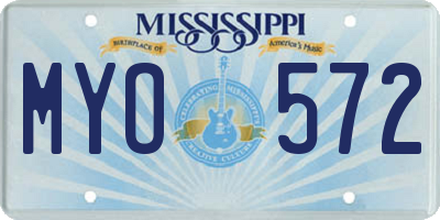MS license plate MYO572