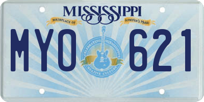 MS license plate MYO621