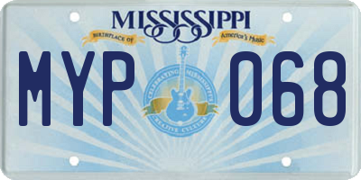 MS license plate MYP068