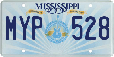 MS license plate MYP528