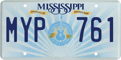 MS license plate MYP761
