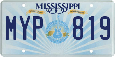 MS license plate MYP819