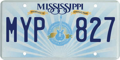 MS license plate MYP827
