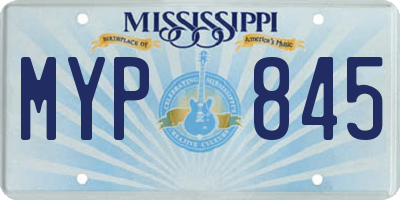 MS license plate MYP845