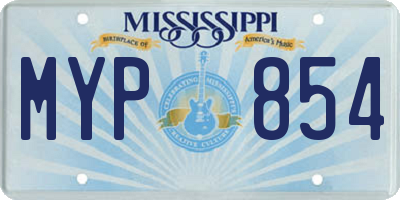 MS license plate MYP854