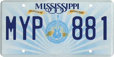 MS license plate MYP881