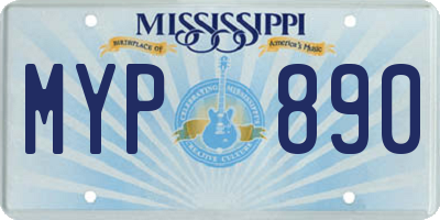 MS license plate MYP890