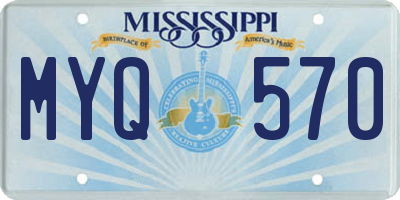 MS license plate MYQ570