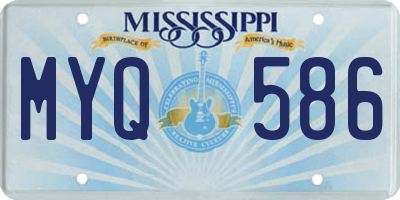 MS license plate MYQ586