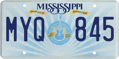 MS license plate MYQ845
