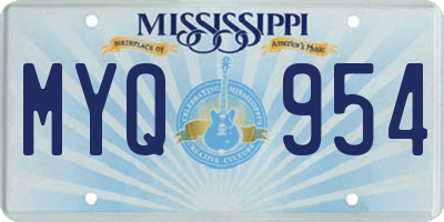 MS license plate MYQ954