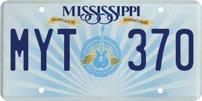 MS license plate MYT370