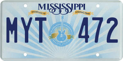 MS license plate MYT472