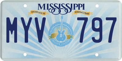 MS license plate MYV797