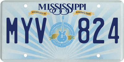 MS license plate MYV824