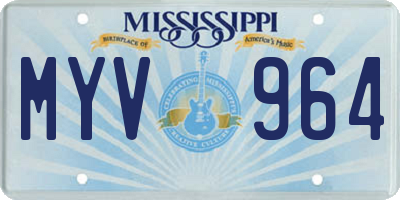 MS license plate MYV964