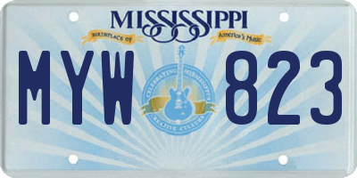 MS license plate MYW823