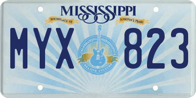 MS license plate MYX823