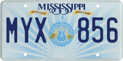 MS license plate MYX856