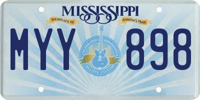 MS license plate MYY898
