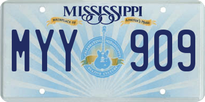 MS license plate MYY909