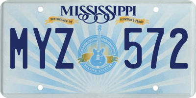 MS license plate MYZ572