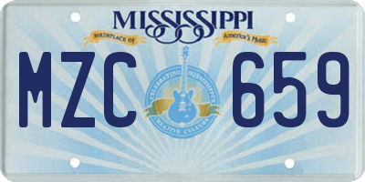MS license plate MZC659