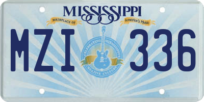 MS license plate MZI336
