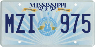 MS license plate MZI975