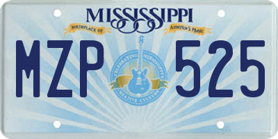 MS license plate MZP525