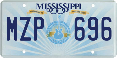 MS license plate MZP696