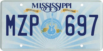MS license plate MZP697