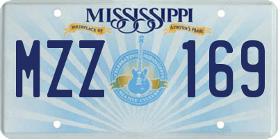 MS license plate MZZ169