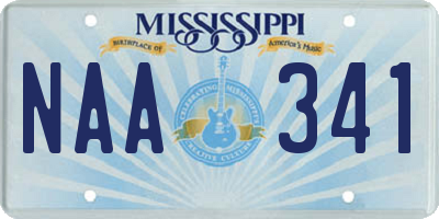 MS license plate NAA341