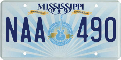 MS license plate NAA490