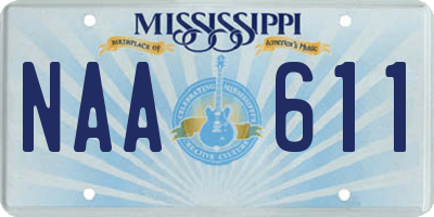 MS license plate NAA611