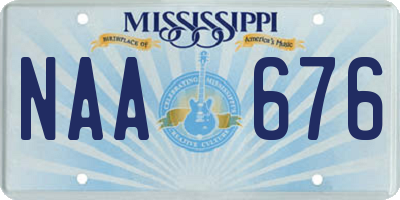 MS license plate NAA676