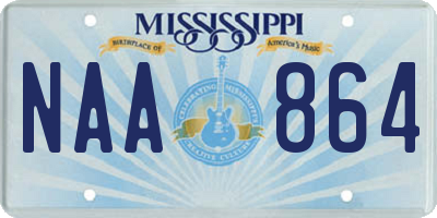 MS license plate NAA864