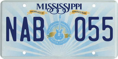 MS license plate NAB055