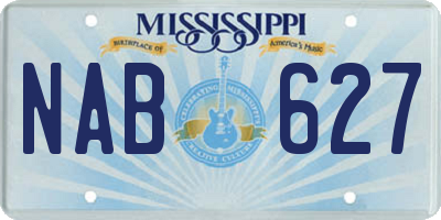 MS license plate NAB627